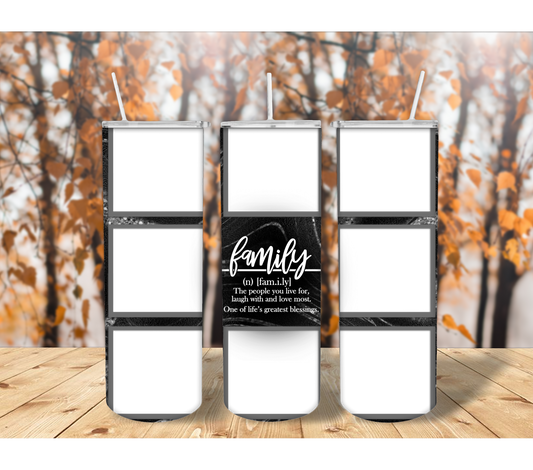 Family photo tumbler