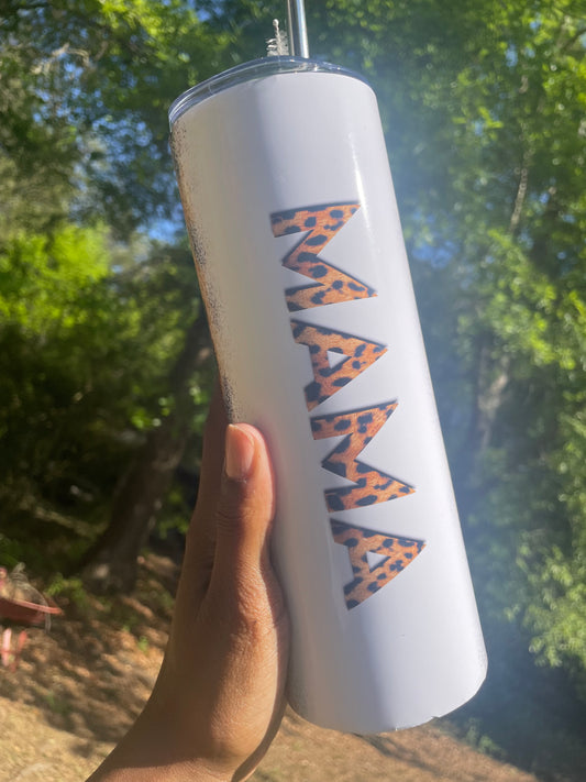 Mama Leopard Mother's Day Tumbler Cup Skinny 20 oz