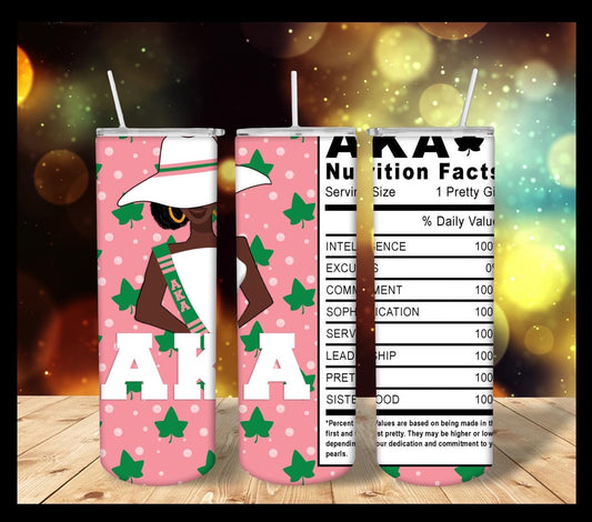 Alpha Kappa Alpha Tumbler 20 oz