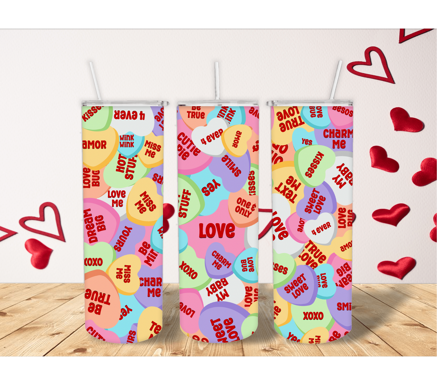 Conversation Hearts Tumbler