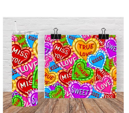 Conversation Hearts Tumbler