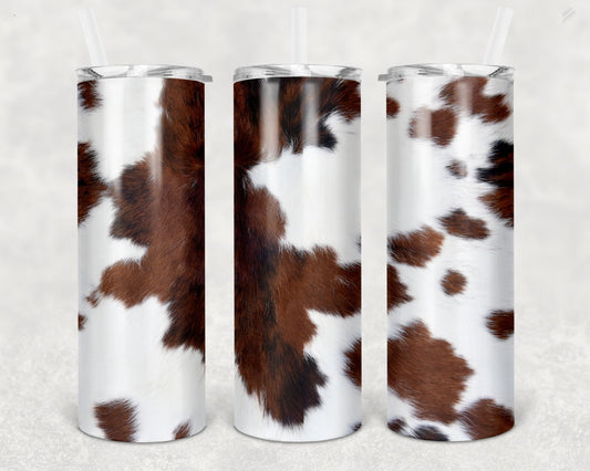 Brown Cow Print 20 oz Tumbler